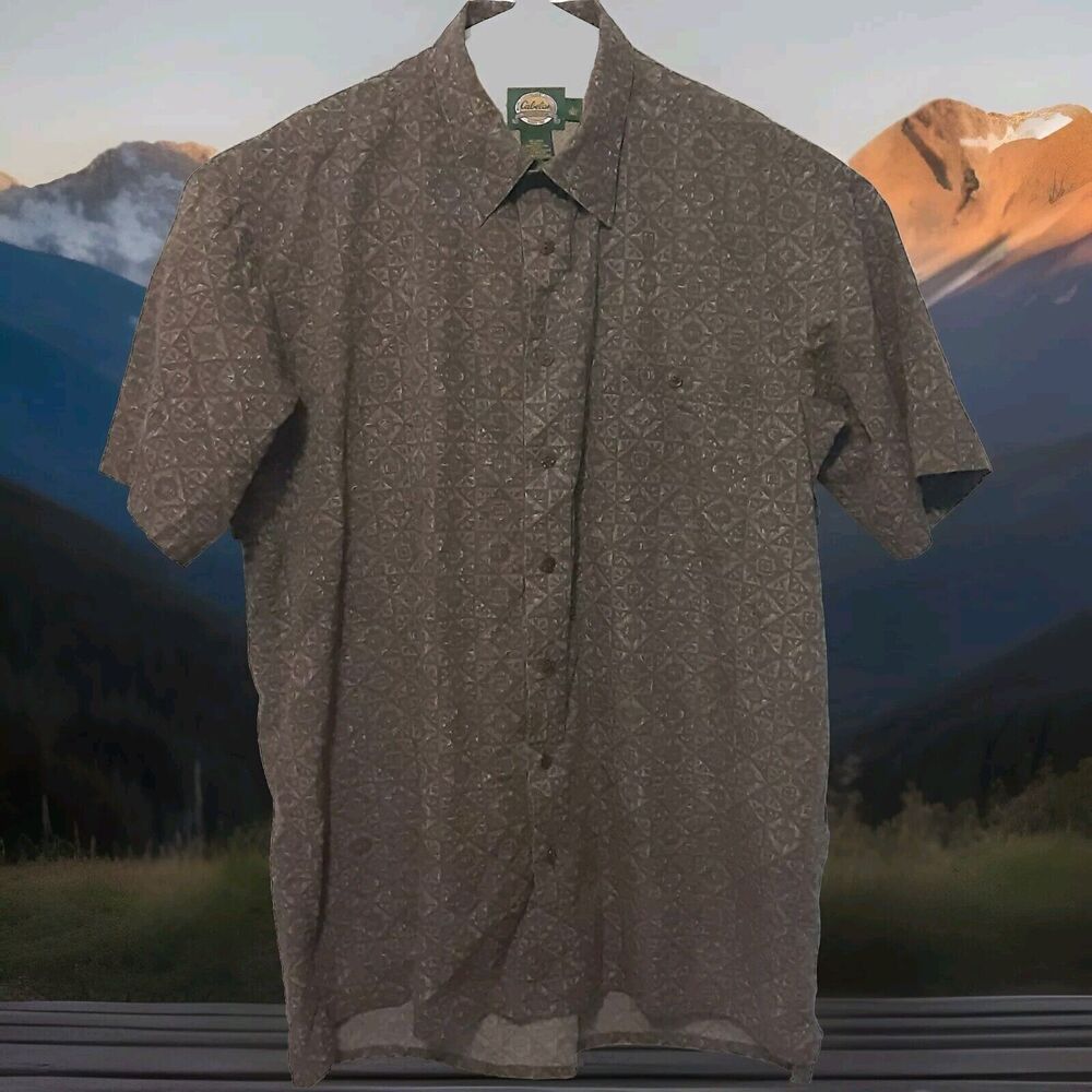 Cabelas Outdoor Gear Mens L Tall Green Vented Short Sleeve Fishing Hunting